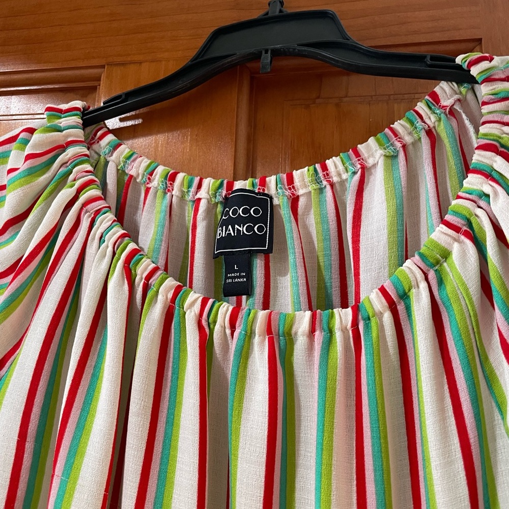 Coco Bianco Multicolor Striped Blouse